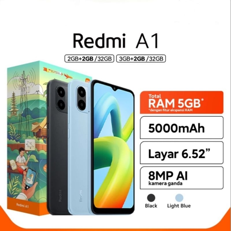 Xiaomi Redmi A1 3/32 2/32 Garansi Resmi