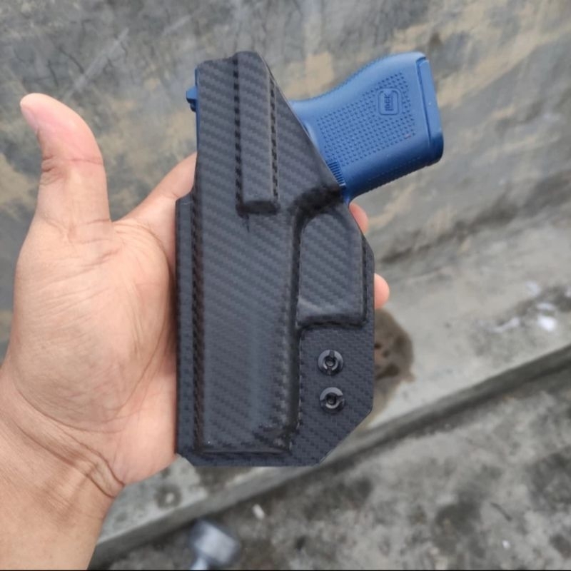 Kydex Holster G43 IWB Hoster GL43 Motif Carbon Glock43 Selip 43