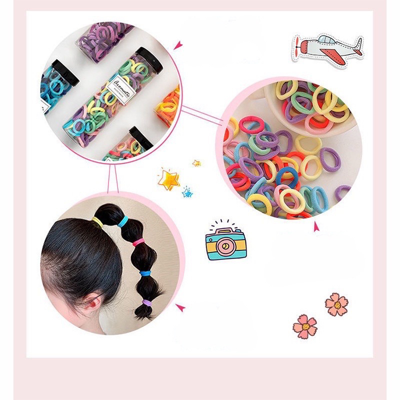 [100PCS  FREE TOPLES] IKAT RAMBUT DONAT TOWEL RING / KUNCIR RAMBUT DONAT