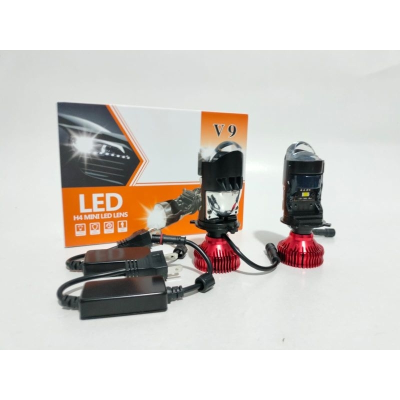 LAMPU LED H4 V9 GALMAN MINI PROCETOR MOTOR MOBIL CUT OFF