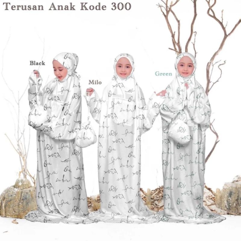 Mukena Terusan Anak / Mukena Terusan Hadhromaut Motif Anak