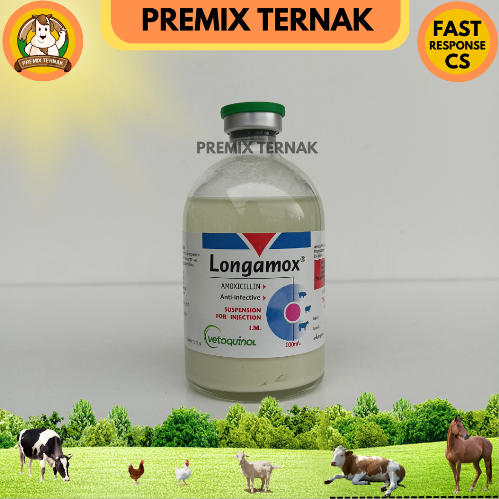 LONGAMOX 100 ml - Obat Penyakit Pernafasan Hewan Ternak