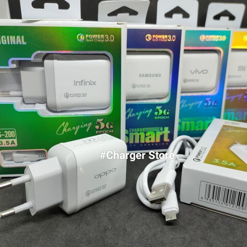 Charger Smart Super Charging 5G 3.5A S200 Micro USB Power Quick Charge 3.0