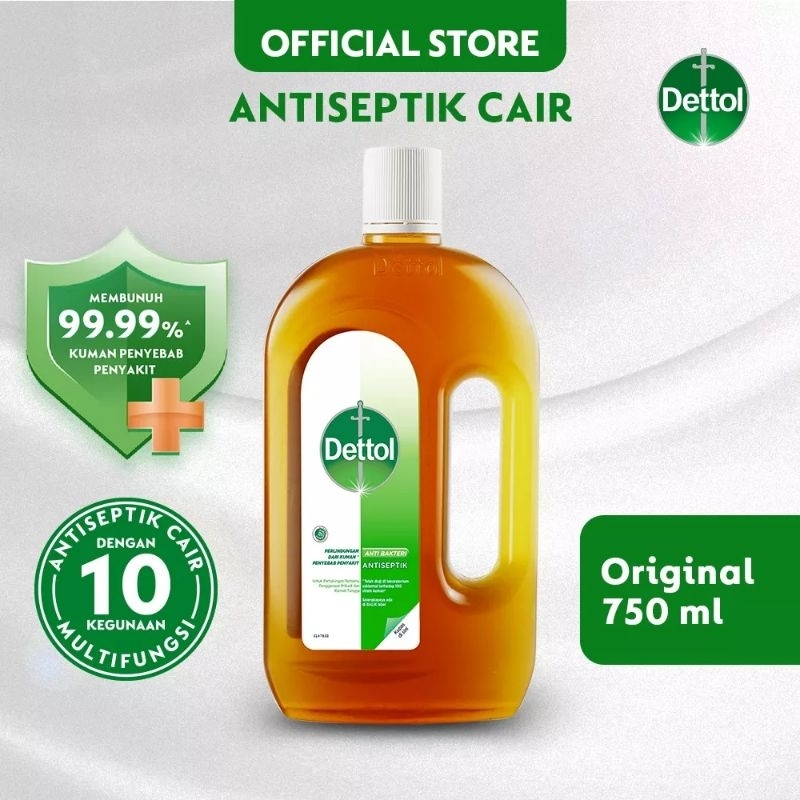 Dettol Antiseptic Liquid 45ml / 750ml - Cairan Antiseptik