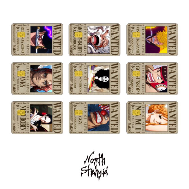 

SKIN CARD/STICKER ATM || BOUNTY ONE PIECE || Northsticky.id