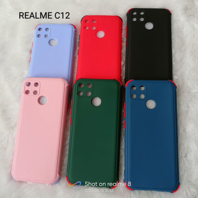 Softcase macaron pro camera+Anti krek realme C12