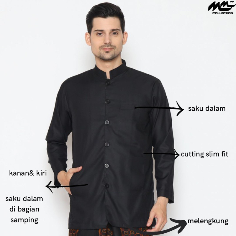 baju Koko haibah jasco warna hitam koko jasko kurta koko habaib hitam premium koko hitam taqwo hitam