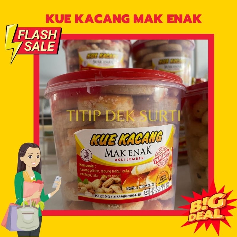 

(TERMURAH) Kue Kacang Mak Enak Asli Jember 900gr