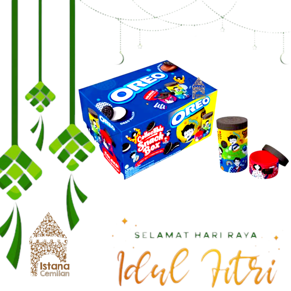 Biscuit Oreo Snack Box 2 pcs + Collectible Snack Box Wajib Koleksi ! Limited Edition Kue Biskuit Lebaran