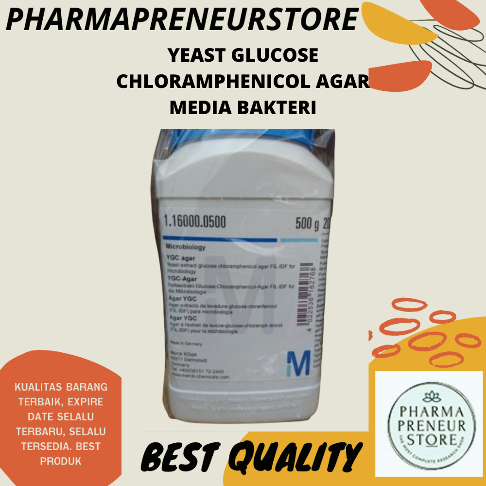 YEAST GLUCOSE CHLORAMPHENICOL AGAR MERCK 50 GRAM DAN 100 GRAM BEST QUALITY