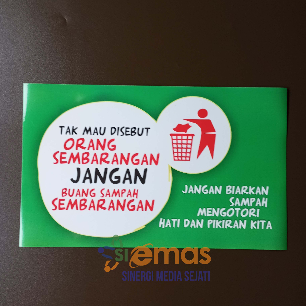 Stiker Dilarang Buang Sampah Sembarangan | Stiker Dilarang Menyampah | Stiker Buang Sampah Pada Temp