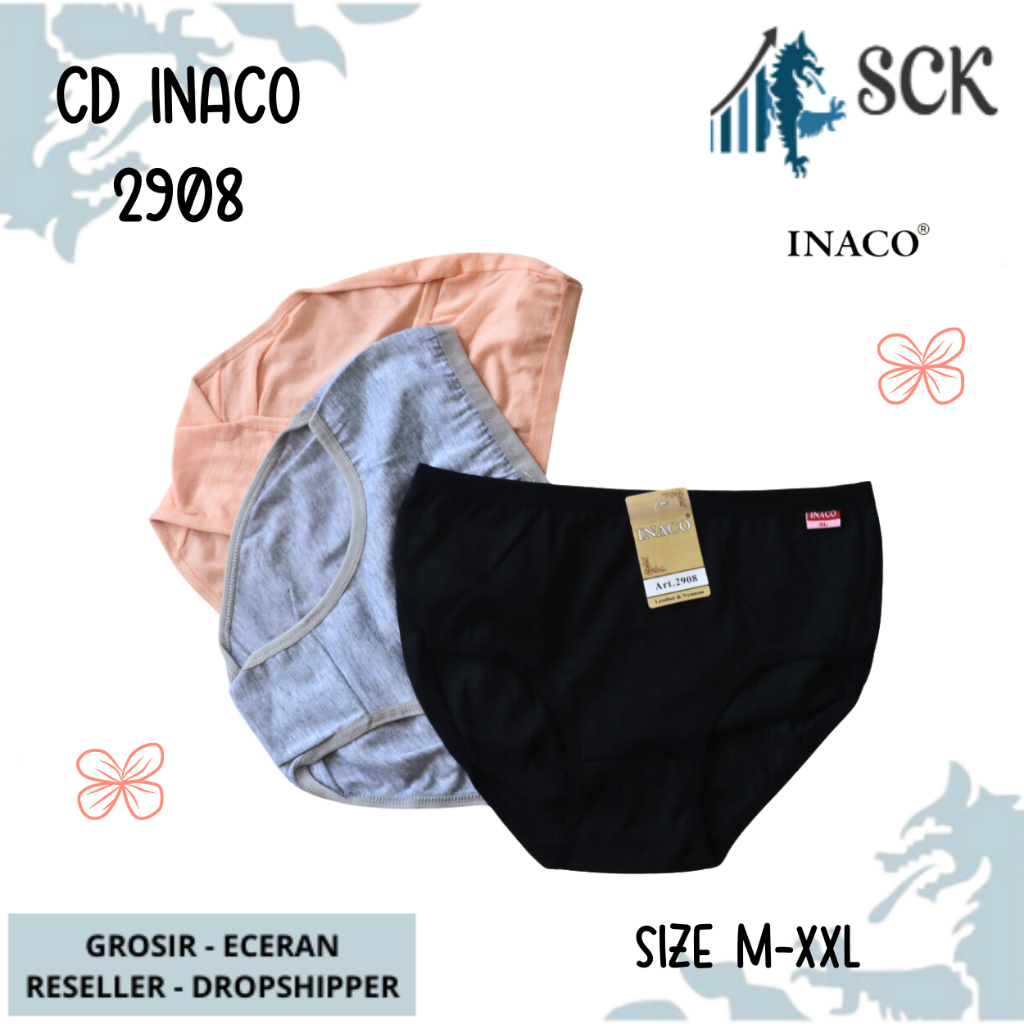 CD Wanita INACO 2908 Warna muda / Celana Dalam INACO 2908 Warna Muda Terang - sckmenwear GROSIR