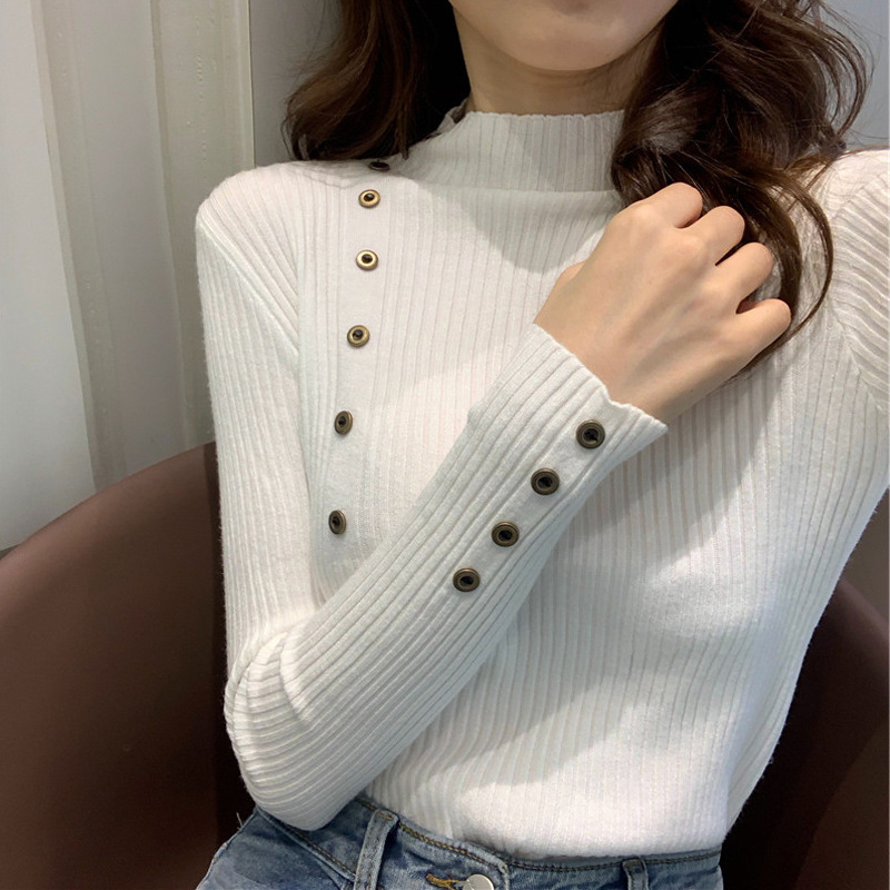 【 Bra Mall 】BJ-040 Turtleneck Knit Long Sleeve Korean Style Import Premium New Release | Atasan Turtleneck Rajut Korean Style Lengan Panjang