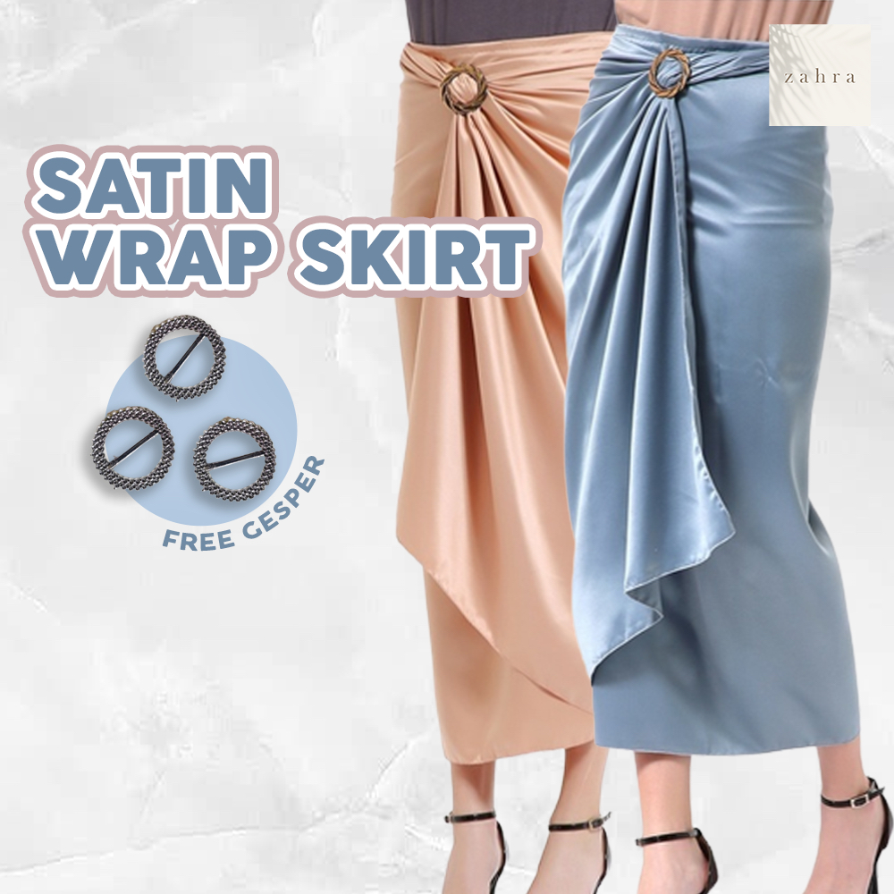 ROK LILIT SATIN - Wrap Skirt Kondangan Wisuda Pesta Batik