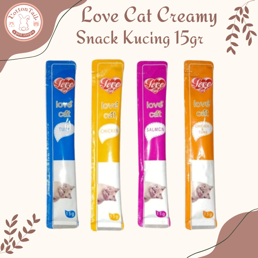 Love Cat Creamy 15Gr - Love Cat Creamy Snack Kucing 15Gr 1pcs