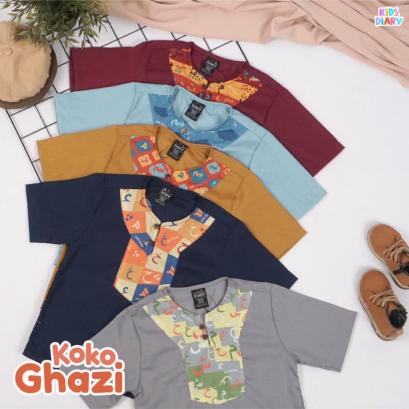 Baju Koko Muslim Anak Koko Ghazi Kids Diary / Baju muslim anak laki-laki