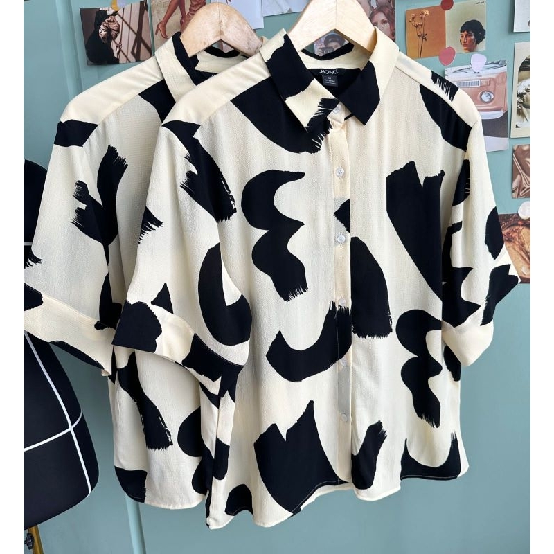 Mnk* printed blouse