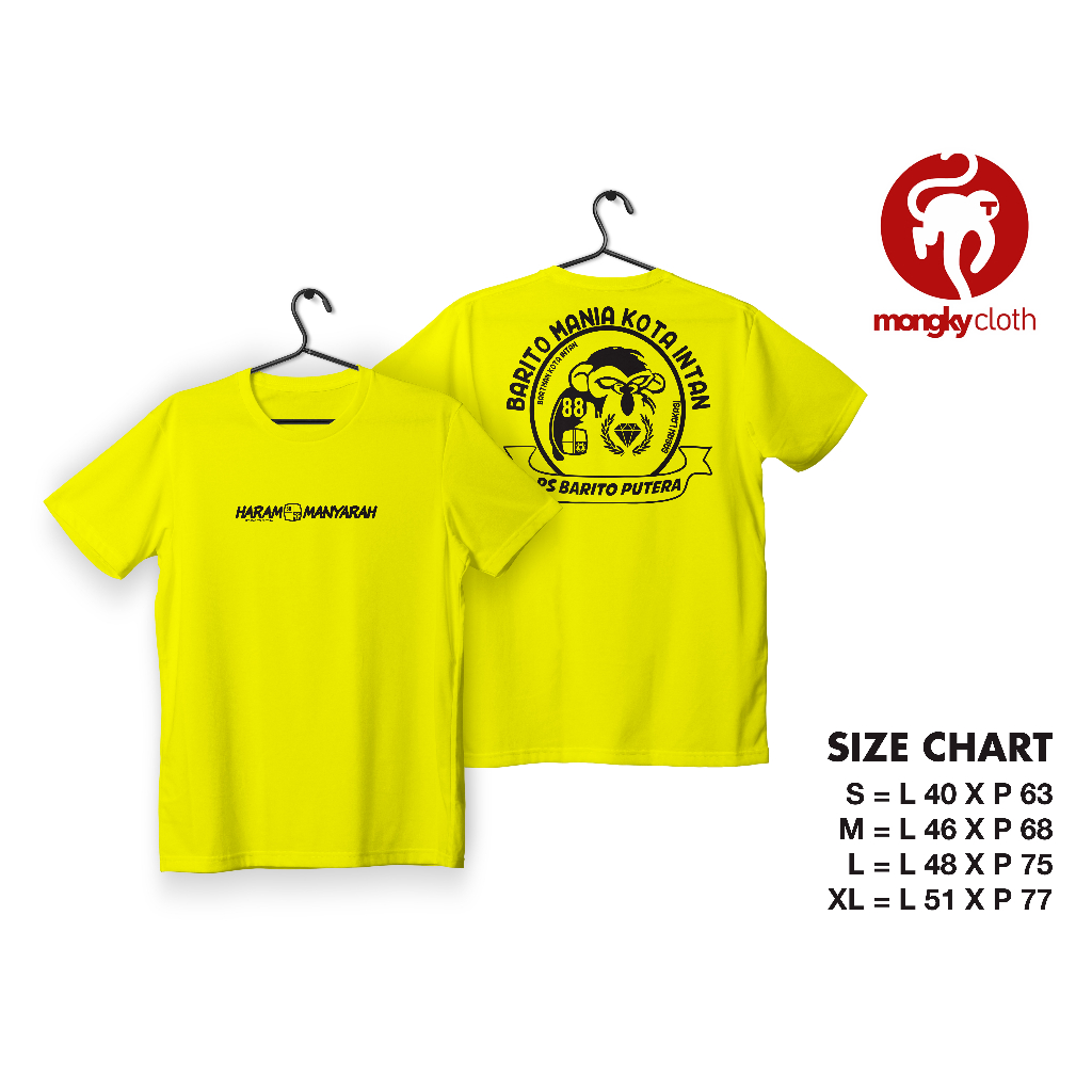 kaos suporter barito putera barito mania kota intan