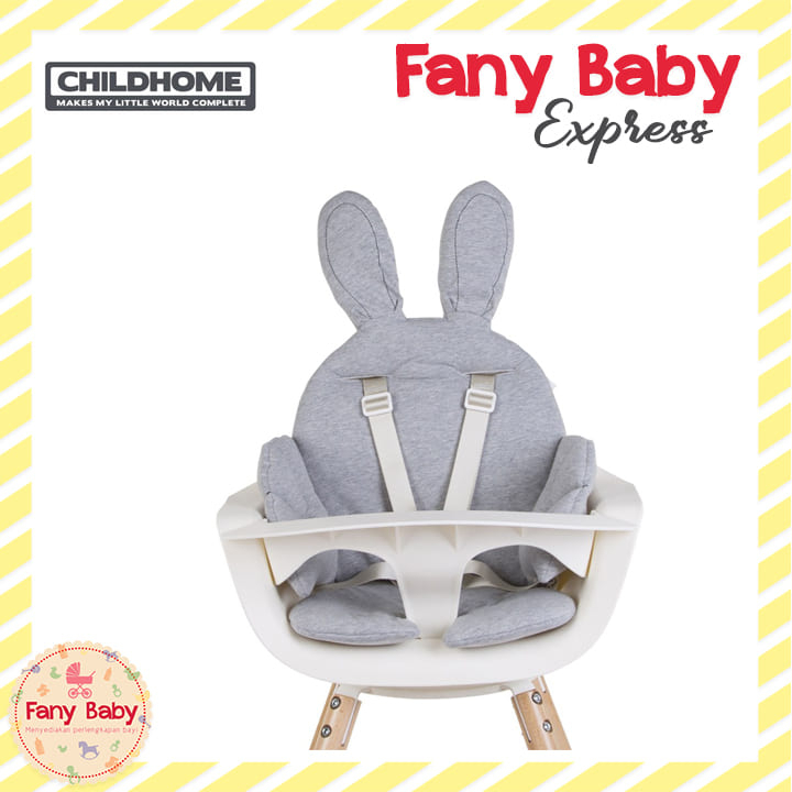 CHILDHOME RABBIT CUSHION JERSEY GREY