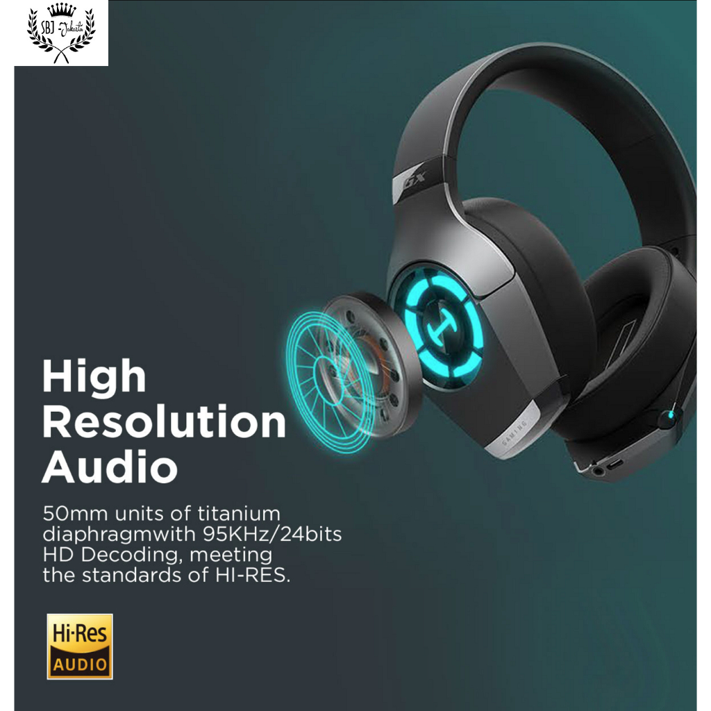 Headphone Hecate GX Gaming Headset Headphone HiFi HD Audio Dual Mic ENC Hecate by Edifier