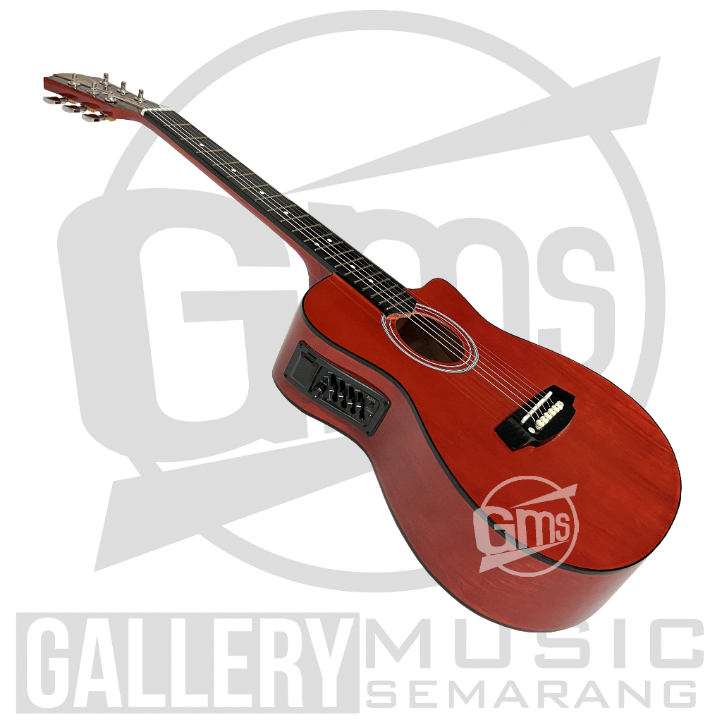 Gitar Akustik Elektrik ¾  Cole Clark Custom Tanam Besi Gitar 3/4 Cole Clark Custom Termurah Eq 7545R Paket Super Komplit