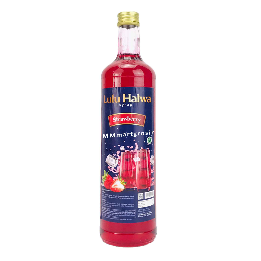 Lulu Halwa/ Minuman Sirup/ Sirup Rasa Strawberry/ 650ml