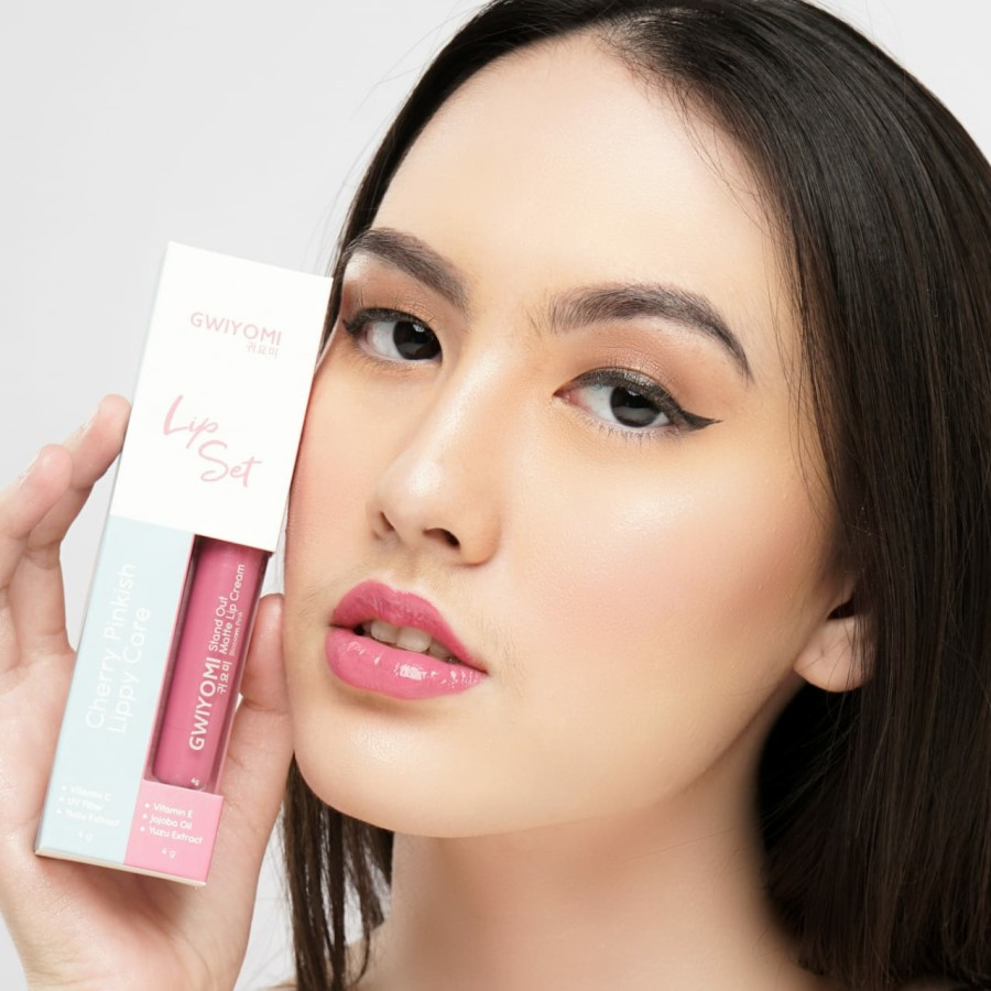 CLEARANCE SALE - 2in1 Set Gwiyomi Stand Out Matte Lip Cream Choco Plain Blossom Pink BPOM