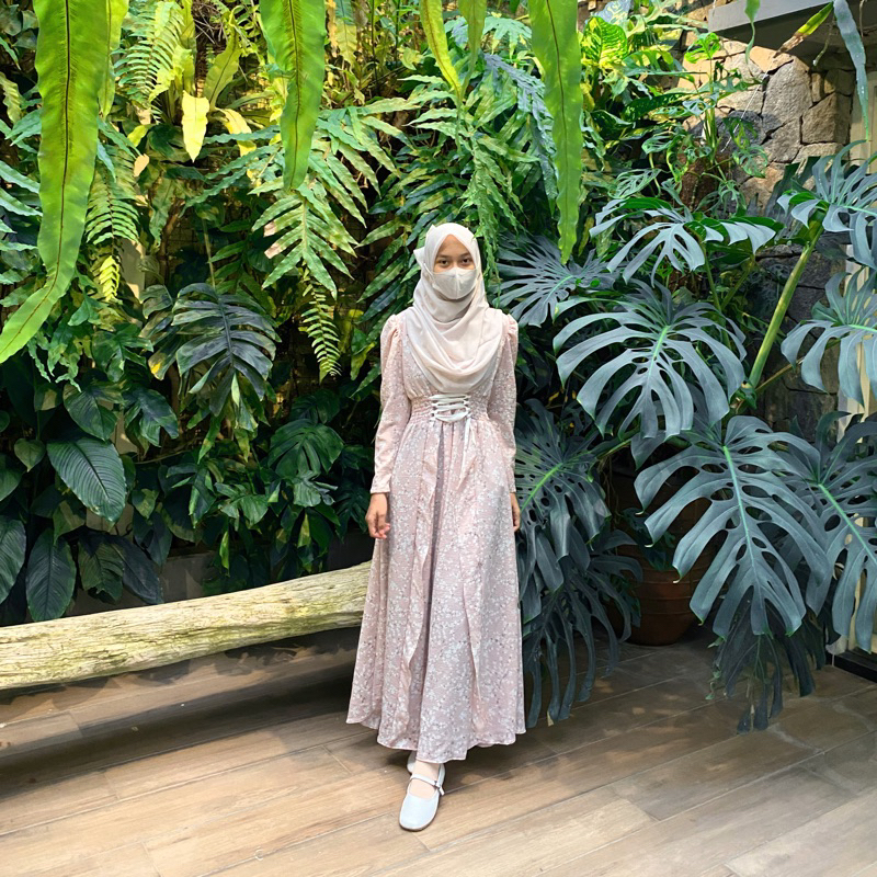 Arasa Hijab - CHESSY DRESS Motif | Korean Dress | Dress kondangan | Dress Lebaran | Dress Cantik