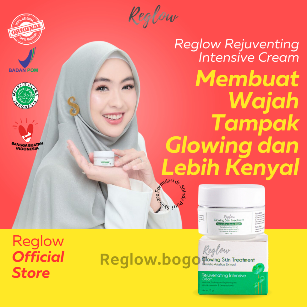 Cream Pemutih Wajah Tercepat dalam 14 hari Reglow untuk Penghilang Flek Hitam cocok untuk Kulit Berm