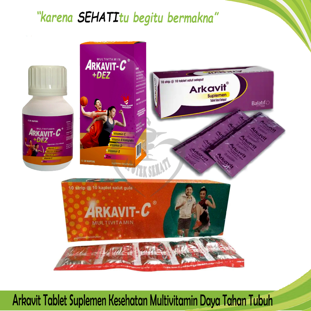 Arkavit Tablet Suplemen Kesehatan Multivitamin Daya Tahan Tubuh