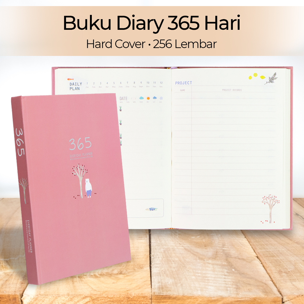 DingDangTu Buku Diary 365 Hari Hardcover Sky Blue