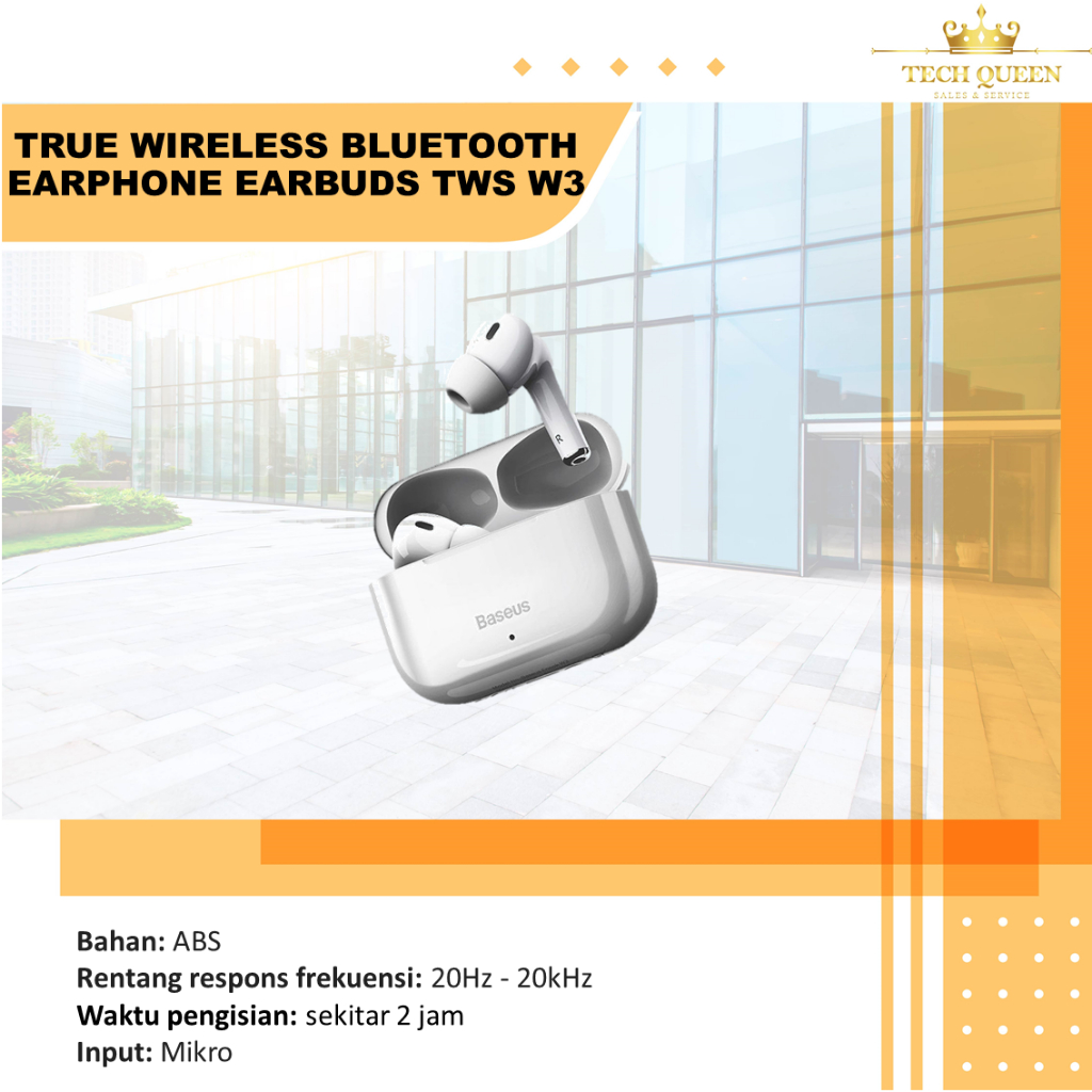 TRUE WIRELESS BLUETOOTH EARPHONE EARBUDS TWS W3