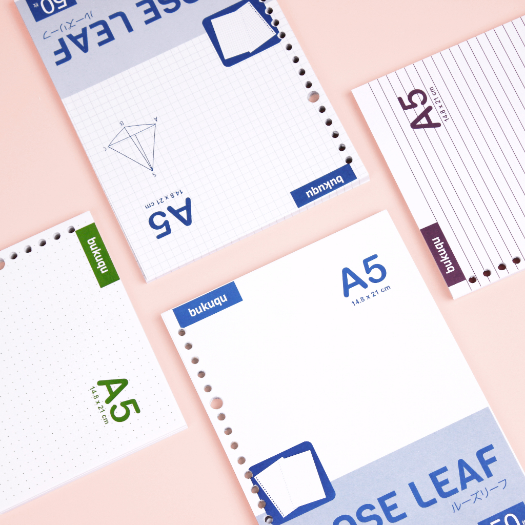 Loose Leaf A5 - HVS 100 Gsm - Kertas Binder by bukuqu