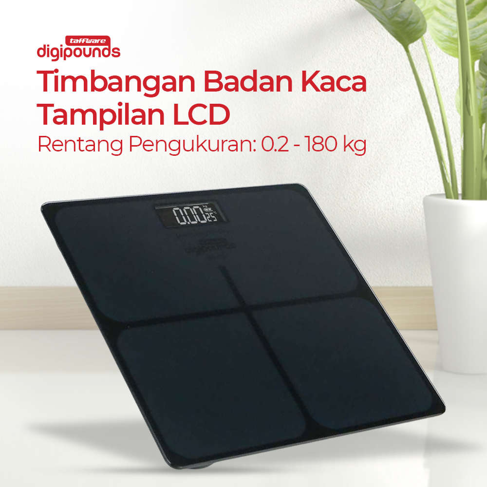 TIMBANGAN BERAT BADAN KACA DIGITAL SC-05 / SCALE ELECTRONIK BODY FITNESS SC-05 MAX180Kg FREE BATTERY  - TaffOmicron