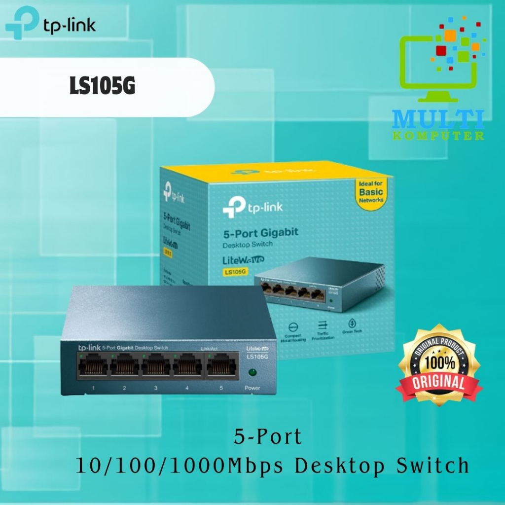 Tp-link TL-LS105G 5-port 10/100/1000Mbps Desktop Network Switch TPLink