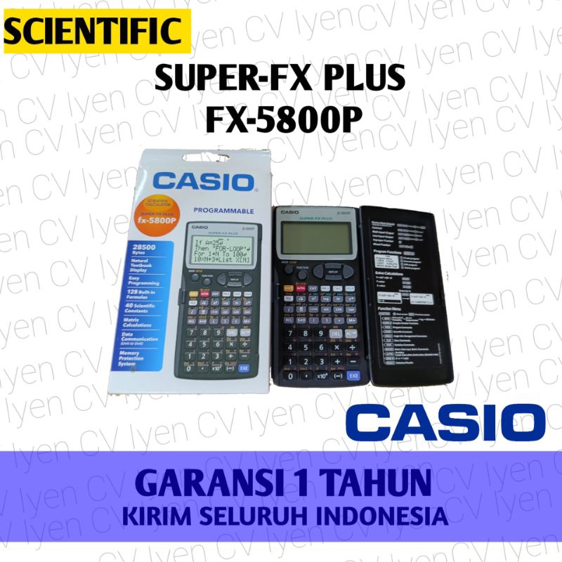 

kalkulator Scientific Casio Super FX-5800 PLUS / Casio FX 5800 / casio fx 5800 / kalkulator casio