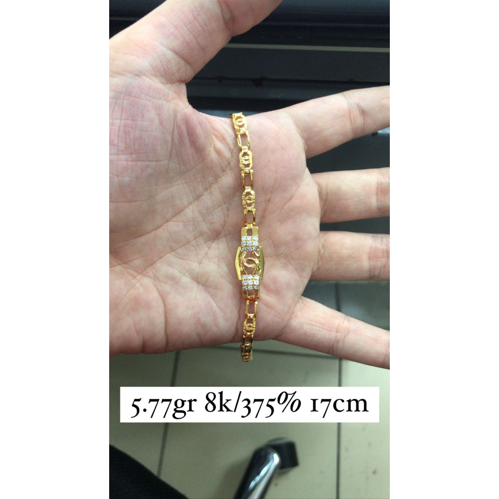 Gelang mt kadar 375 motif rantai