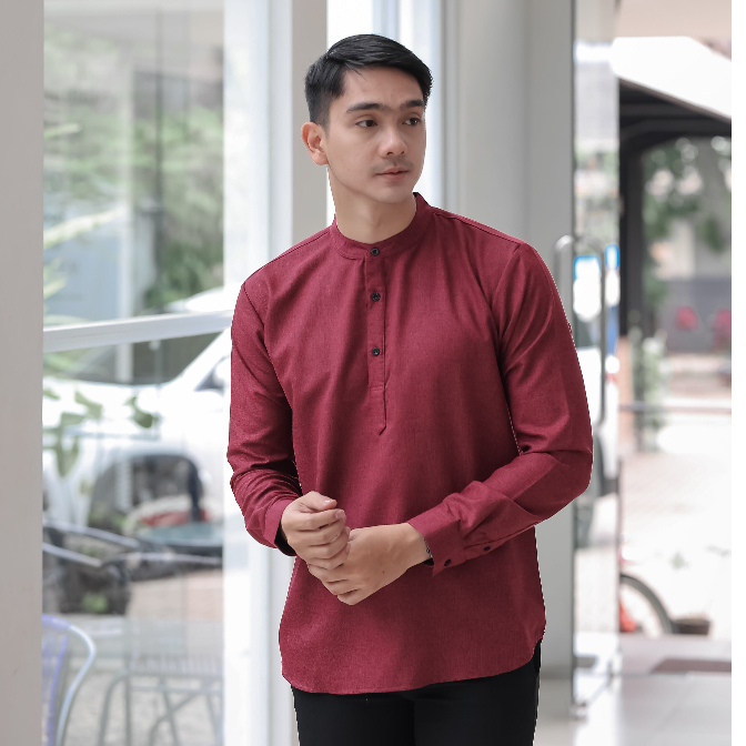 Baju Muslim Koko Qurta Lengan Panjang Slimfit