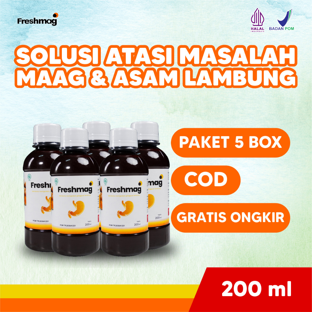 

Freshmag Freshmaag Presmag Preshmag Original Paket 5 Botol Atasi Masalah Maag Asam Lambung Gerd Pencernaan