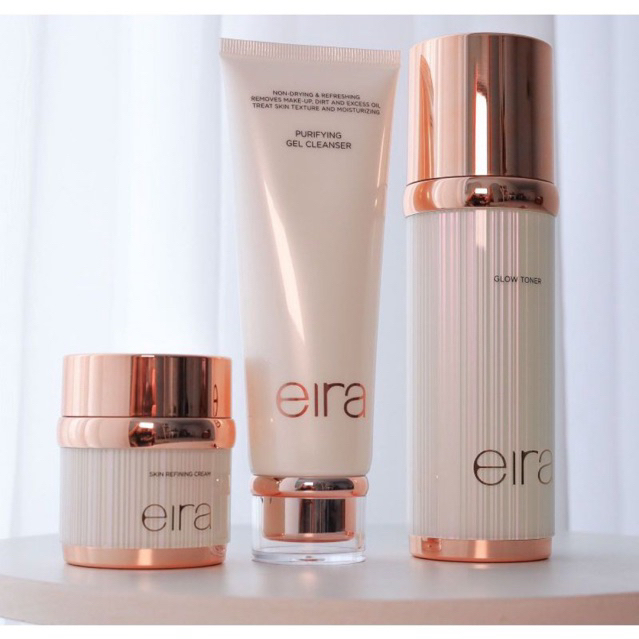 Eira Acne Set Preloved.isi skincare cleanser,toner, ref cream, sunblok dan free Silky Face Spray