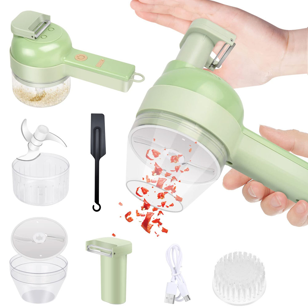 Alat Pemotong Sayuran Elektrik / Veggie Chopper Wireless - COOKING HAMMER 4 In 1 GB47 Versi 2 VEGETABLE FOOD PORTABEL MINIMALIS