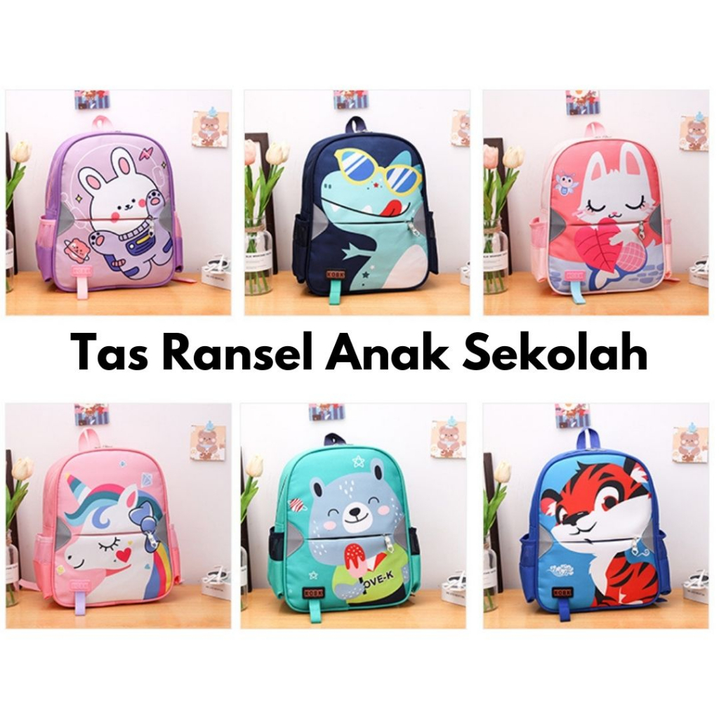 [MONA] Tas Ransel Sekolah Buat TK dan PAUD Gambar Lucu Kualitas Import Premium -M0229