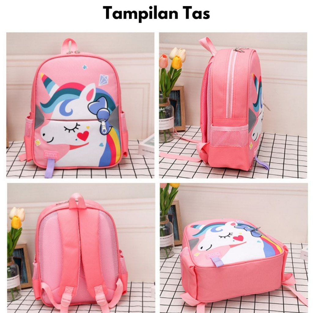 [MONA] Tas Ransel Sekolah Buat TK dan PAUD Gambar Lucu Kualitas Import Premium -M0229