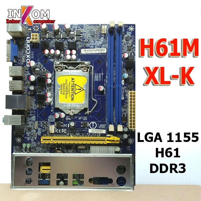 Mobo h61 Onboard LGA 1155 DDR3 Plus Processor Pentium G2120/G2130 dan FAN