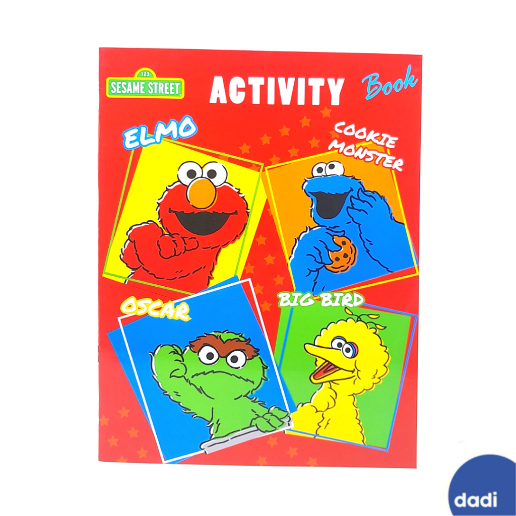 

Dadi - ELMO Sesame Street Activity Book lucu Large / Buku Mewarnai/Buku Aktivitas anak paud / TK