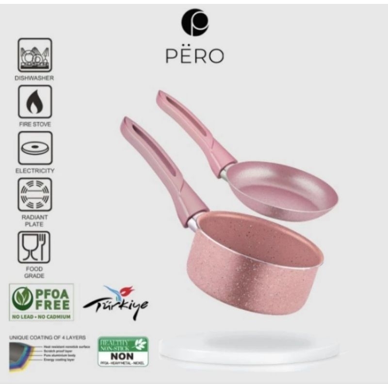 Pero SaucePan and FryPan 18cm - 2 Pieces Set