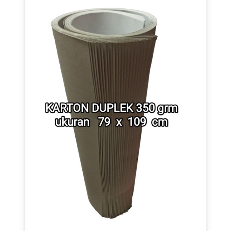 

KARTON DUPLEK PUTIH tebal 350 grm UKURAN 79 x 109 cm