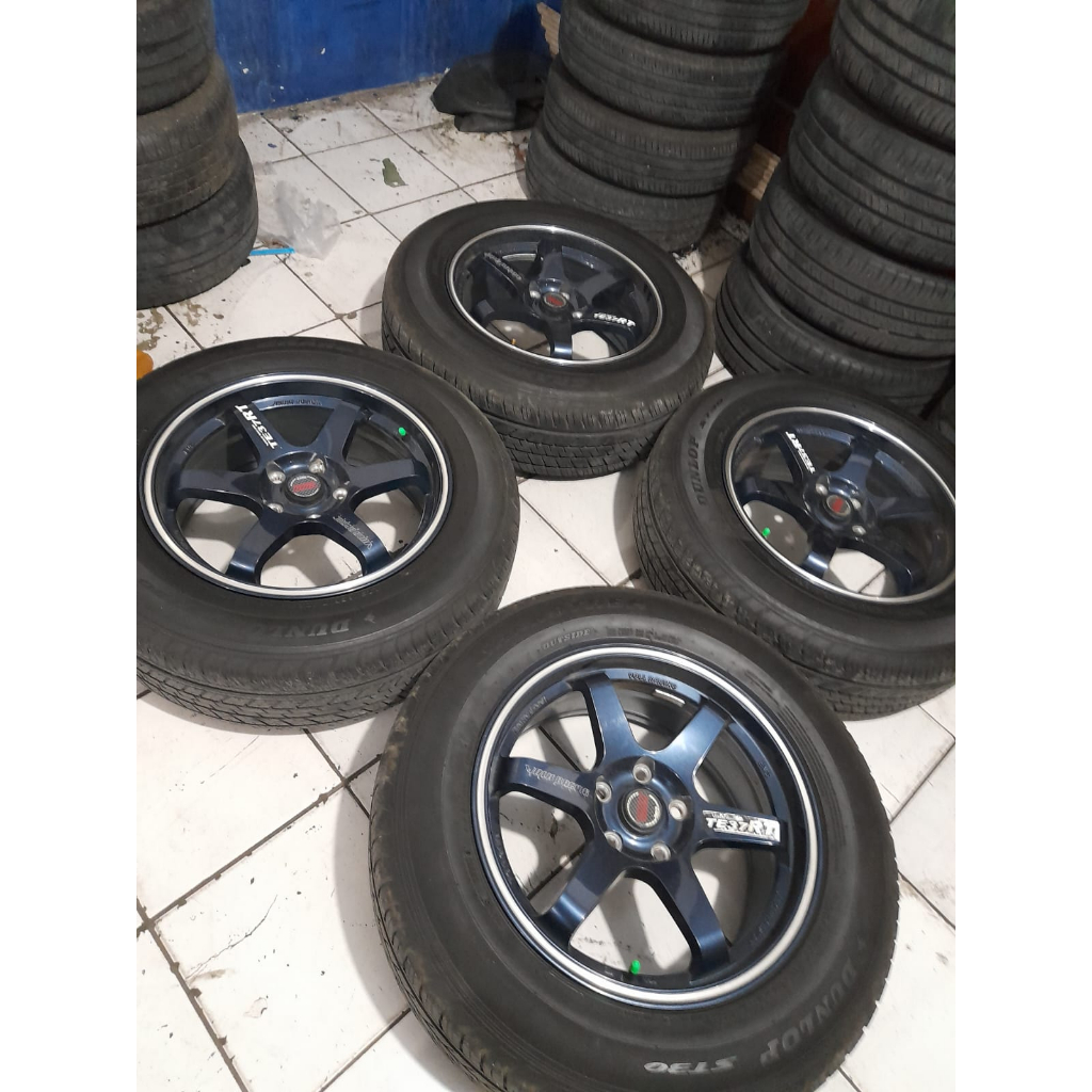 Velg Mobil Bekas TE37 R17 Lebar 7,5 Lubang 5 ET 40 BAN 225 65 R17