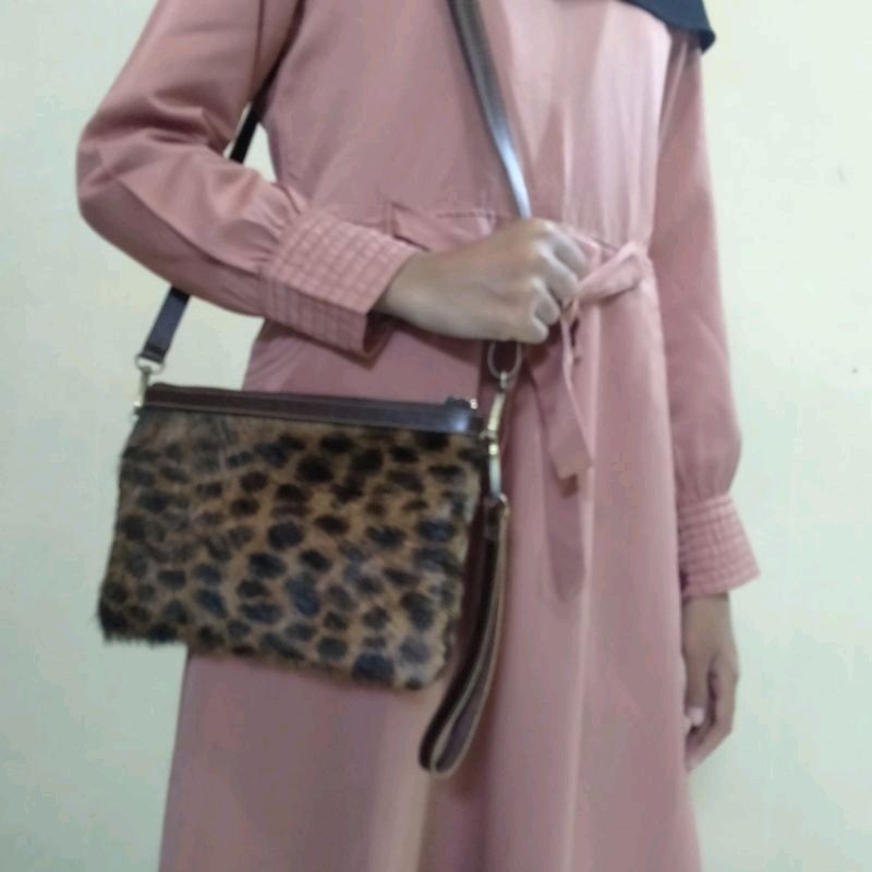 HAND BAG TERBARU KULIT ASLI MOTIF HARIMAU