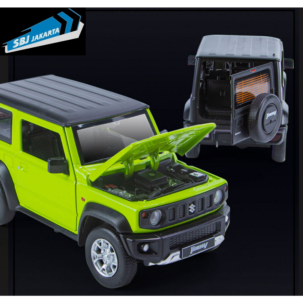 Diecast mobil SUZUKI JIMNY SKALA 1:18 Original Official licensed Ukuran Besar Metal alloy Series